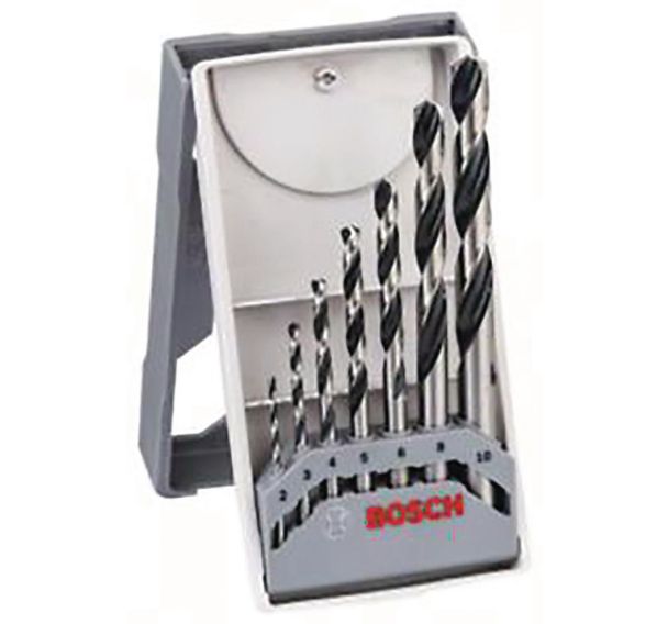 Lot de 7 Foret à hélice en acier à coupe rapide (HSS)