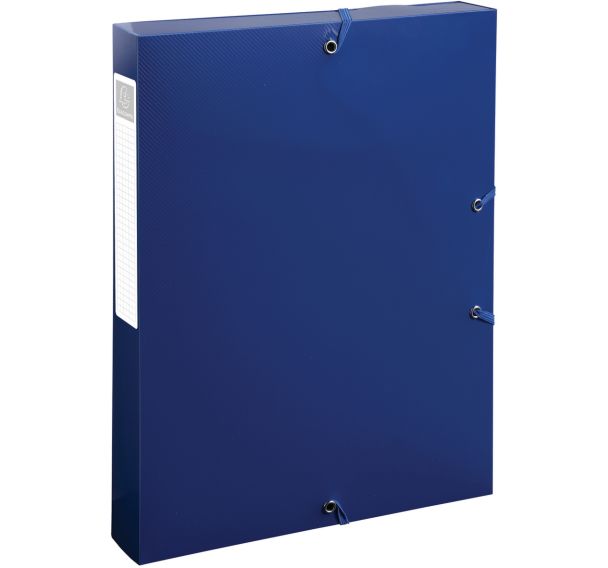 Lot de 8 Boîte de classement BeeBlue dos 40mm - A4 - Bleu marine