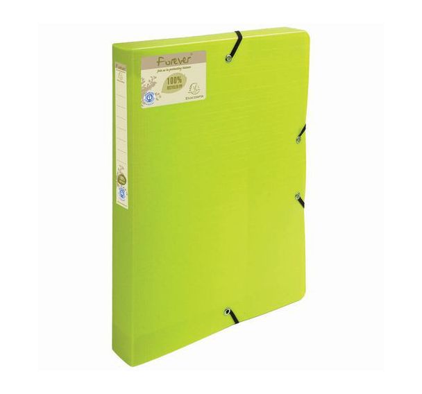 Lot de 8 Boite de classement Exabox dos 40mm Forever® PP A4-Vert anis