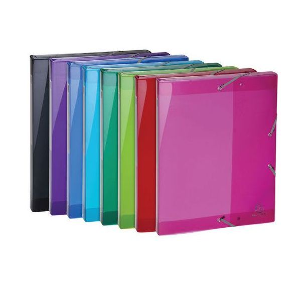Lot de 8 Boite de classement Iderama dos 25mm Polyproppylène - A4