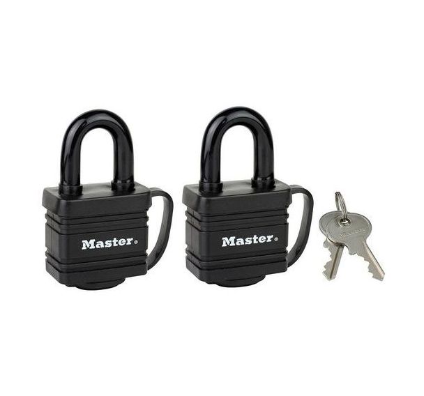 Lot de 8 Cadenas à clé avec protection thermoplastique 7804EURT