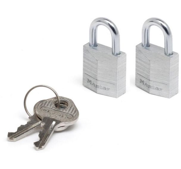 Lot de 8 Cadenas à clé en aluminium