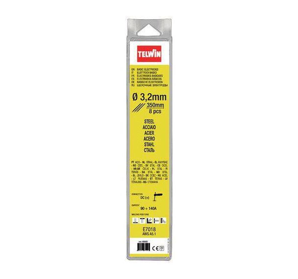 Lot de 8 Électrodes basiques de diam. 3,2mm pour soudage de l'acier