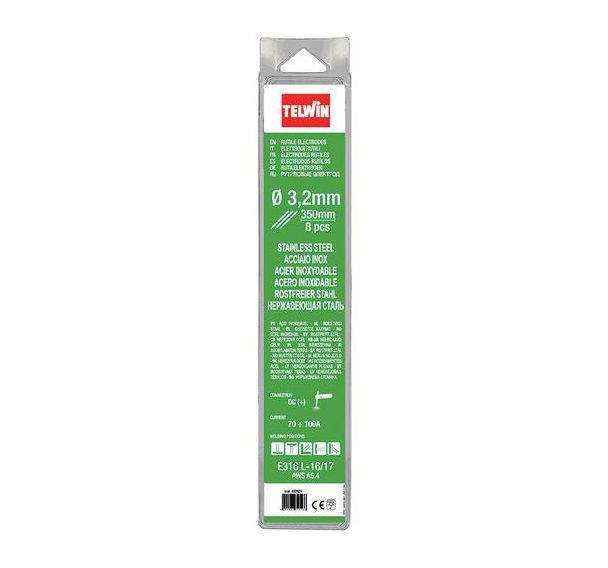 Lot de 8 Électrodes en inox de diam. 3,2mm pour le soudage de l'acier