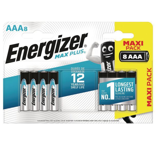 Lot de 8 Pile alcaline Max Plus AAA/LR3 FSB9