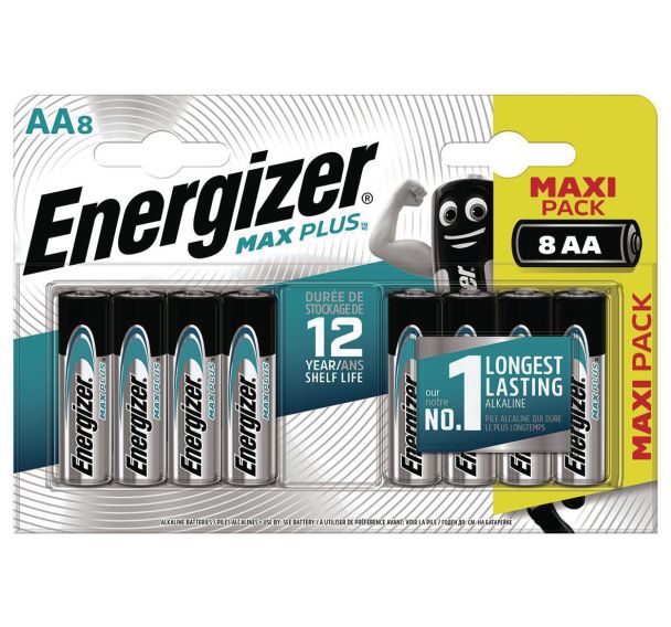 Lot de 8 Pile alcaline Max plus AA/LR6 FSB8