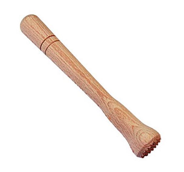 Lot de 8 Pilon à cocktail en bois hêtre massif 22cm