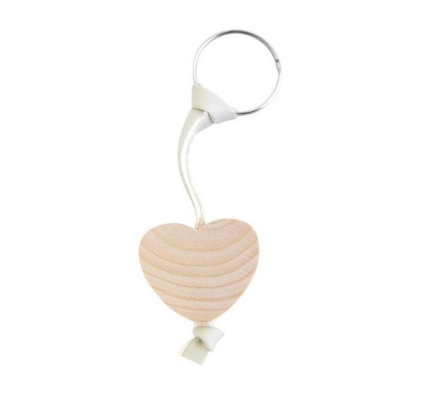 Porte clé coeur à décorer (lot de 8)