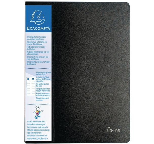 Lot de 8 Protège-documents rigide avec porte étiquette 160 vues