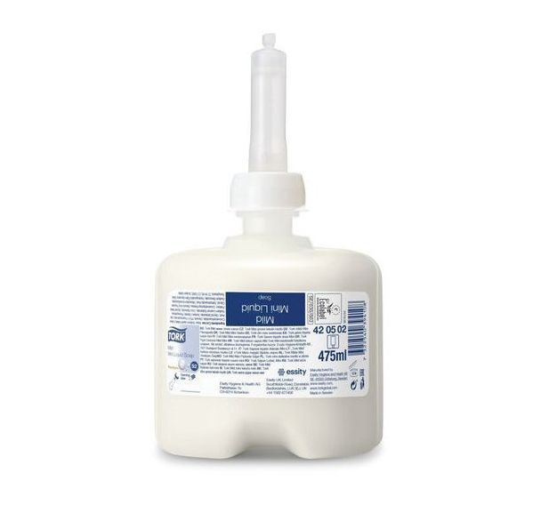 Lot de 8 Recharges de savon liquide Tork  Mini doux - Distributeur S2
