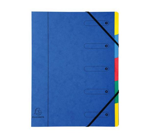 Lot de 8 Trieur harmonika nature future carte lustrée 5 compartiments