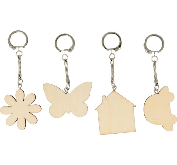 Lot de 8 porte-clés à décorer