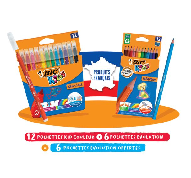 Lot de coloriage fabriqué en France BIC