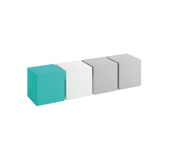 Lot de poufs cubes filos