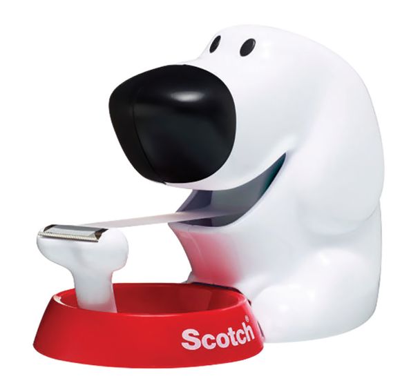 Lot dévidoir scotch Chien avec rouleau adhesif Magic