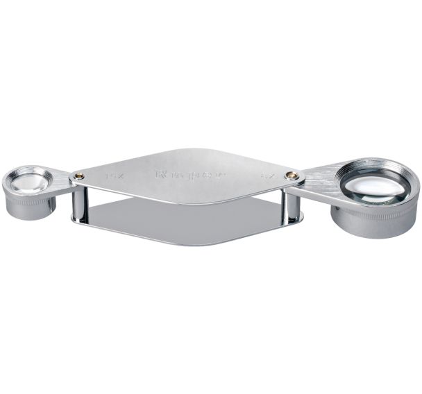 Loupe pliante double - Grossissements 8x et 15x