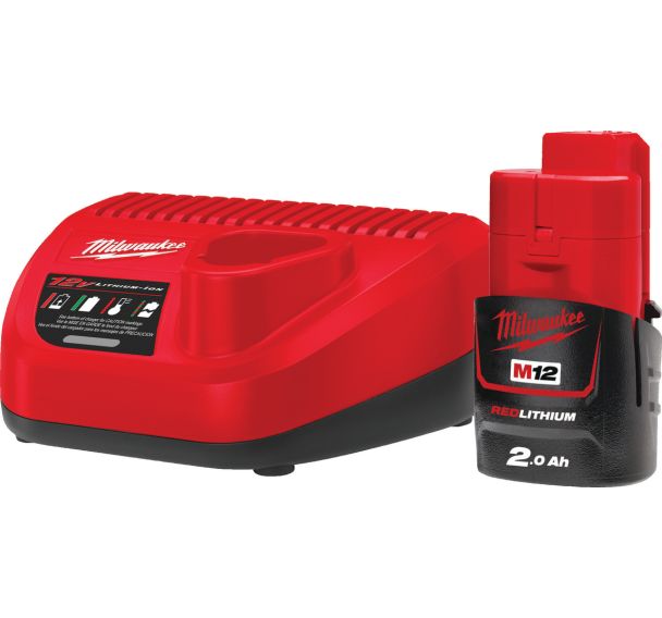 M12 PACKNRJ-201 - Pack NRJ 12V, 2,0 Ah  Red Lithium, système M12