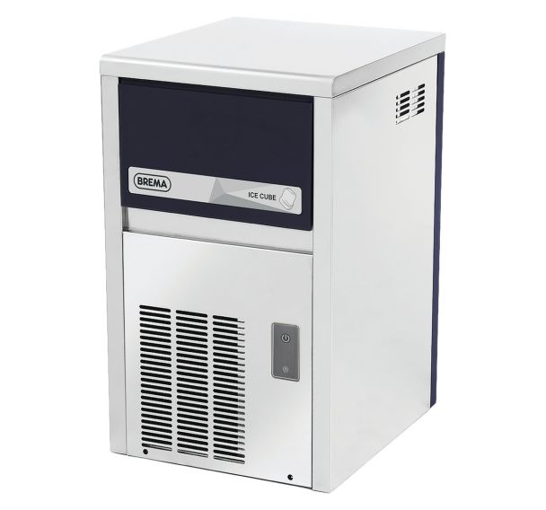 Machine à glaçons pleins 21 kg/24h,réserve 4kg, condenseur eau-CB 184 W-HCW inox