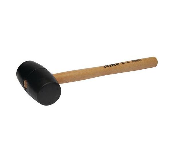 Maillet caoutchouc manche bois - Irimo