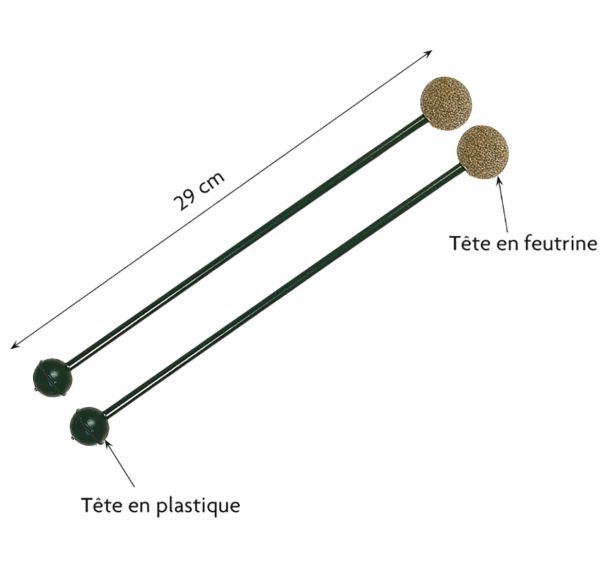 Mailloche xylo/metalo soprano (la paire)-Fuzeau