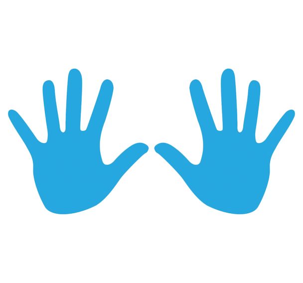 Mains en résine thermocollée