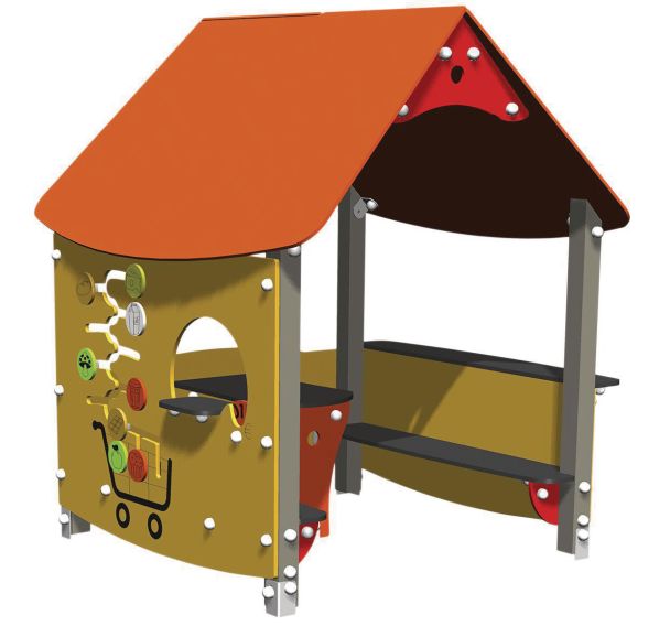 Maisonnette avec toit L'épicerie alu gris - Manutan Expert