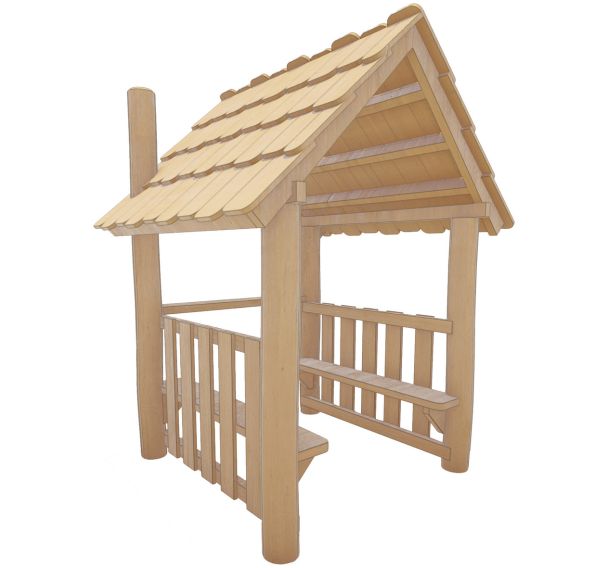 Maisonnette classique robinier scellement direct