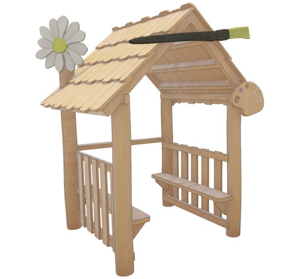 Maisonnette nature robinier scellement direct