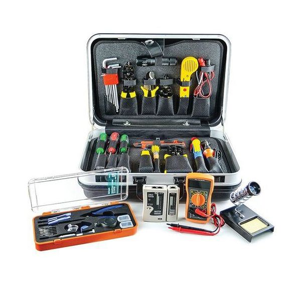 Malette à outils réseau - 55 pièces