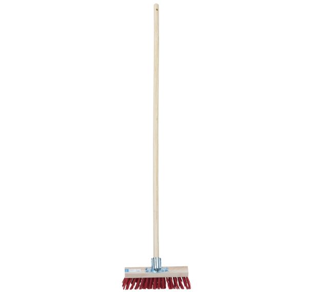 Manche en bois 1m40 et balai cantonnier PVC - Manutan