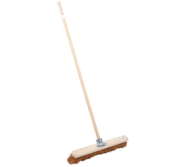 Manche en bois 1m50 et balai poils de coco 60cm - Manutan