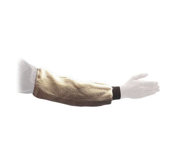 Manchette bouclette de 35 cm avec poignée élastique noir - 10 paires