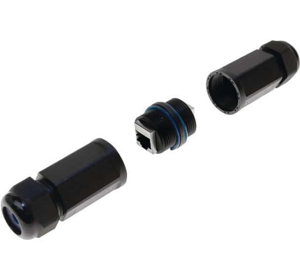 Manchon CAT. 6 blindé RJ45 étanche pour raccord d'équipement