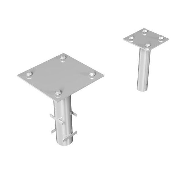 Manchon avec plaque de fixation le poteau principal d'appui