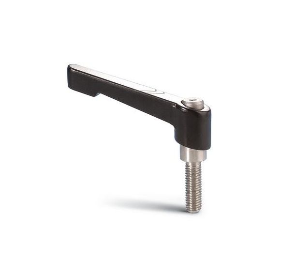 Manette indexable - Acier - Avec tige filetée