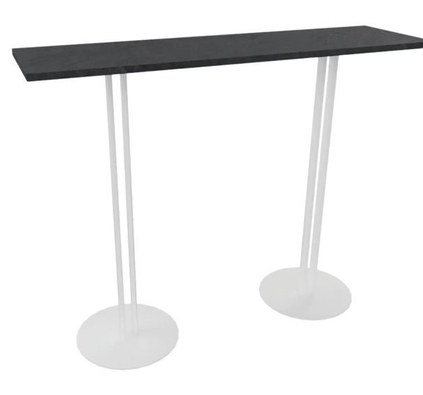 Mange debout ROXANE 140 x 40 cm stratifié/acier