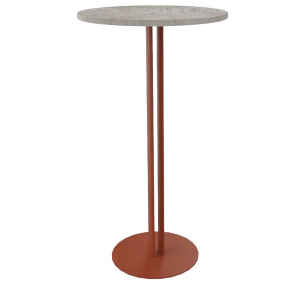 Mange debout ROXANE Ø 60 cm stratifié/acier