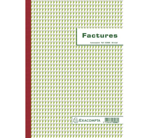 Manifold Factures 50 feuillets tripli autocopiants