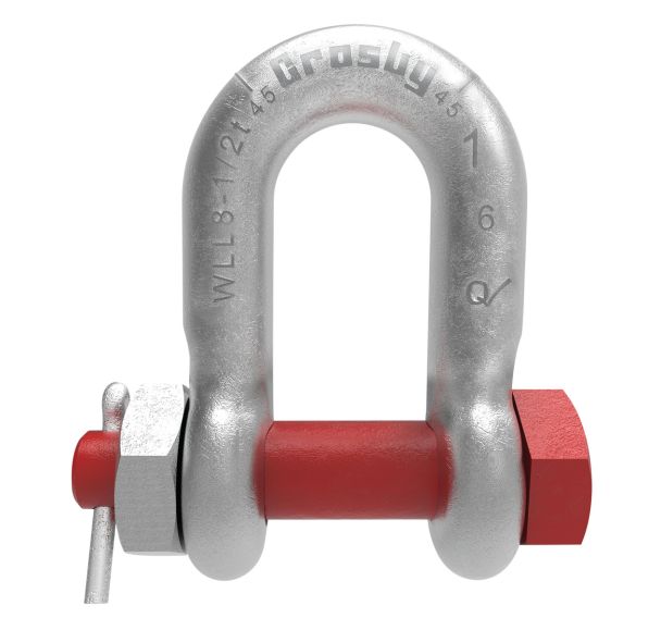 Manille droite boulonnée goupillée Crosby - Force 1000 à 17000 kg