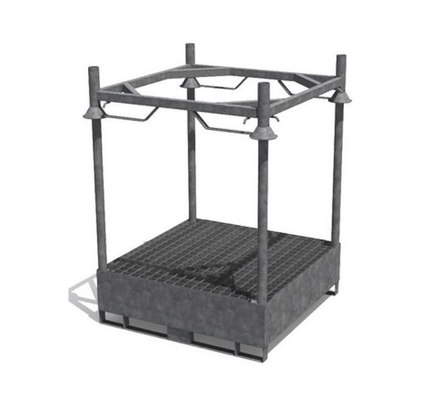 Manubag avec rétention - Galvanisé - Chandelle hauteur 1500