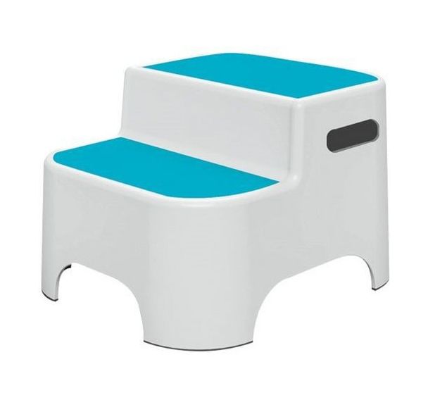Marchepied enfant double - Blanc/Bleu