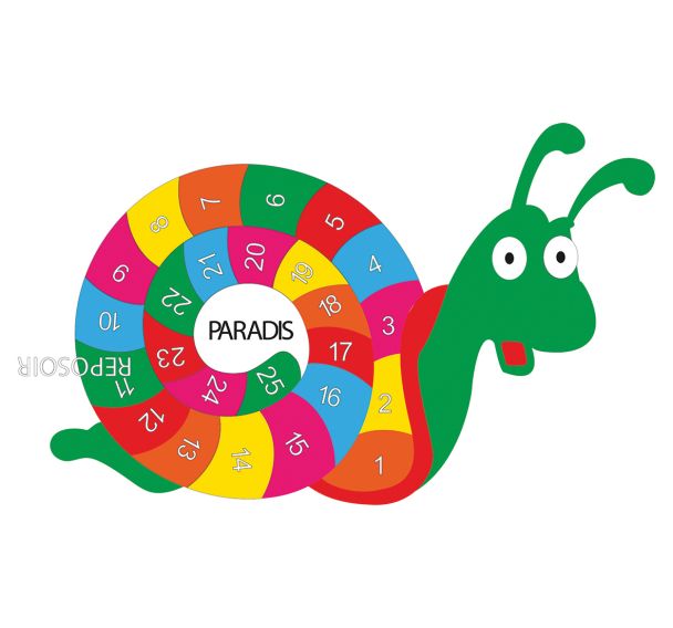 Marquage au sol Escargot 25 chiffres couleur