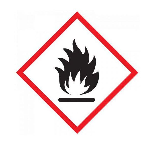 Marquage de tuyauterie GHS02 - Inflammable - Systemtext