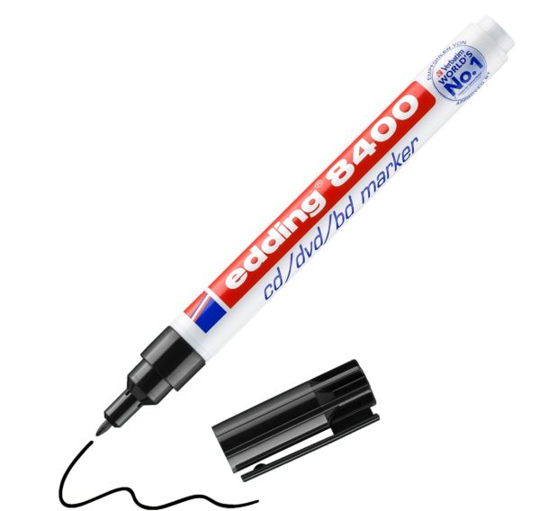 Marqueur CD et DVD - Permanent - Encre :Noir