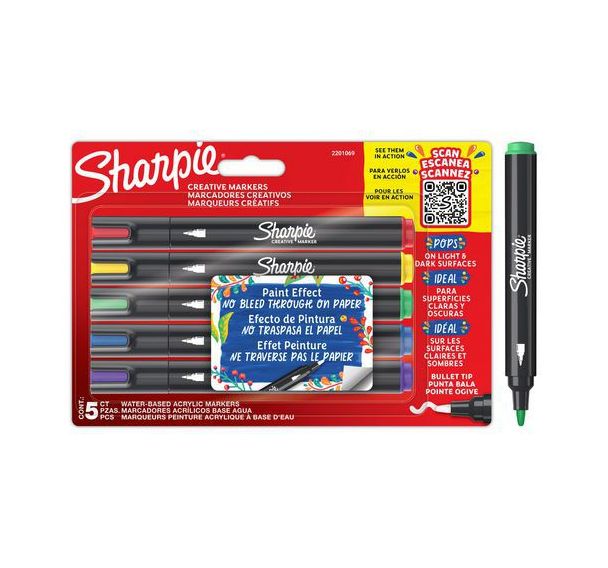Marqueur Créatif opaque Sharpie Bullet pointe Ogive - Assorti -Sharpie