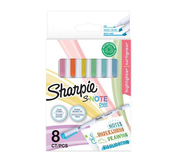 Marqueur créatif SNOTE duo pointe biseauté et fine assortie