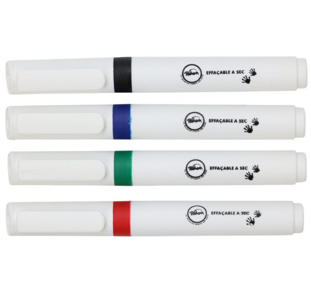 Marqueur effaçable à sec pointe biseautée - Pichon