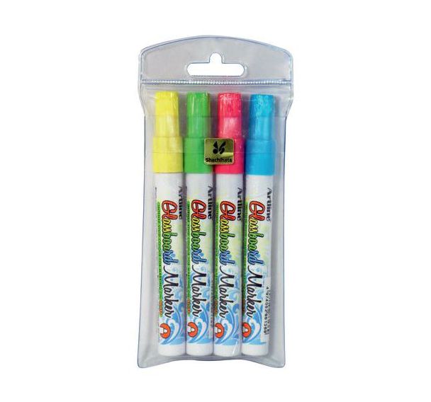Marqueur effaçable pour tableaux en verre - Pochette de 4