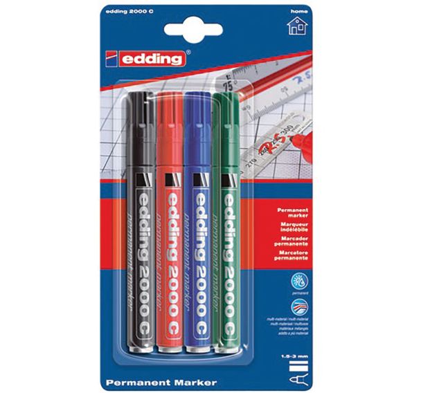Marqueur indélébile x4 assortis