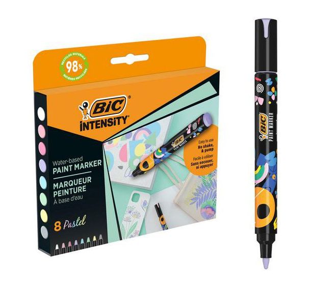 Marqueur peinture Bic Intensity - Assortis Pastel - Bic